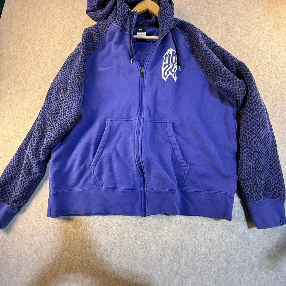 Nike Kobe Bryant Mamba Hoodie Purple Black Snakeskin Full Zip XXL Men Sweatshirt